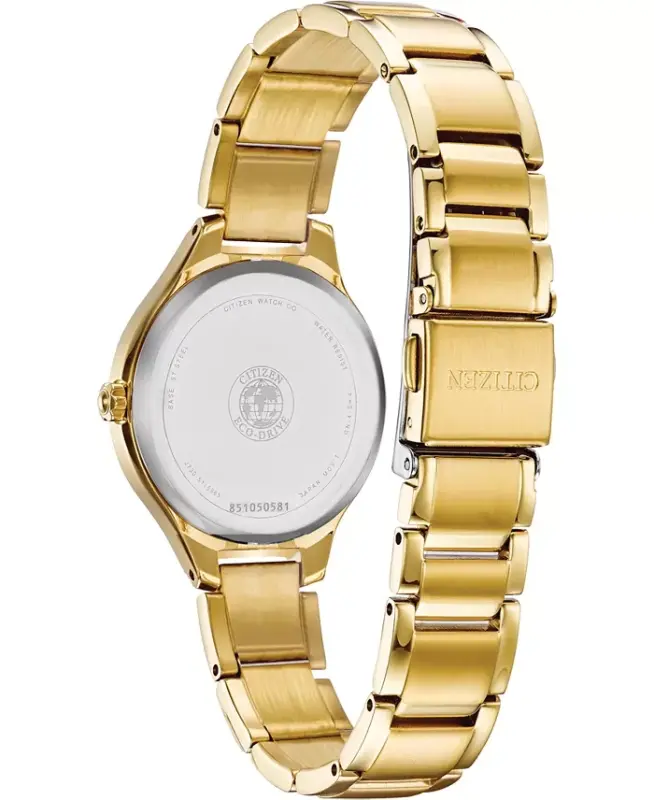 Eco-Drive Women's Corso Diamond-Accent Gold-Tone Stainless Steel Bracelet Watch 29mm-Gold - 9