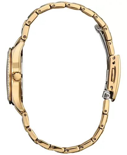 Eco-Drive Women's Crystal Gold-Tone Stainless Steel Bracelet Watch 30mm-Gold-tone - 2