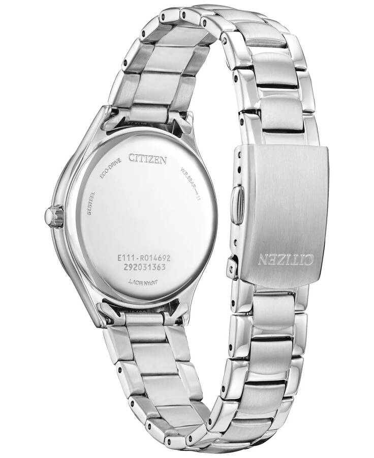 Eco-Drive Women's Crystal Stainless Steel Bracelet Watch 34mm Mother Of Pearl - 3