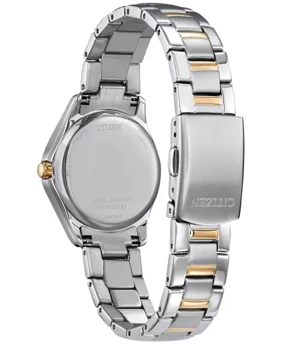 Eco-Drive Women's Crystal Two-Tone Stainless Steel Bracelet Watch 30mm-Two-tone - 3