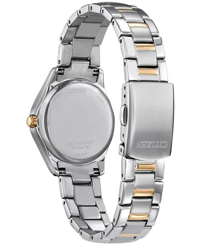 Eco-Drive Women's Crystal Two-Tone Stainless Steel Bracelet Watch 30mm-Two-tone - 3