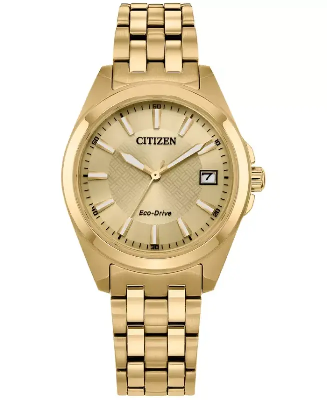 Eco-Drive Women's Peyten Gold-Tone Stainless Steel Bracelet Watch 33mm-Gold-tone - 1