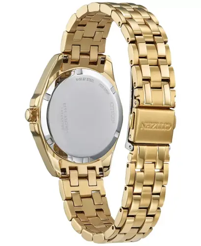 Eco-Drive Women's Peyten Gold-Tone Stainless Steel Bracelet Watch 33mm-Gold-tone - 3