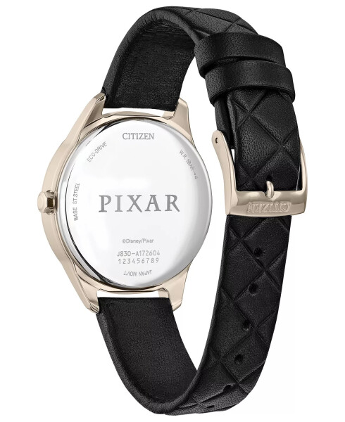 Eco-Drive Women's Pixar Ratatouille Black Quilted Leather Strap Watch 37mm Black - 3