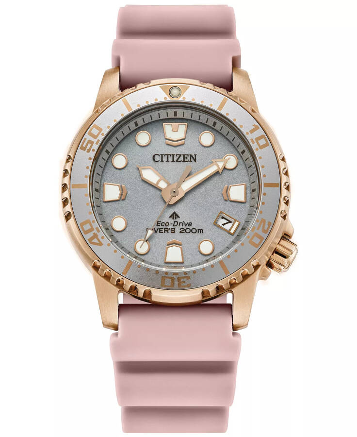 Eco-Drive Women's Promaster Dive Pink Strap Watch 37mm Pink - 2