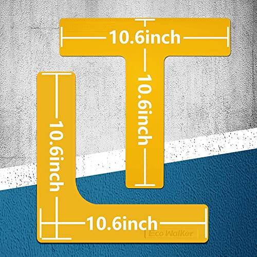 Eco Walker Court Lines Marker Kit Throw Down Markers Create Your Own Mini Pickleball Tennis Court - 2