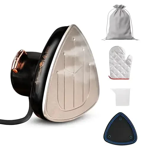 EcoNour Travel Steamer for Clothes Portable Mini Iron | Garment Steamer & Clothing Steamer | Small Iron Portable Steamer for clothes | Travel size iron With Steam | Travel handheld steamer | Black - 1