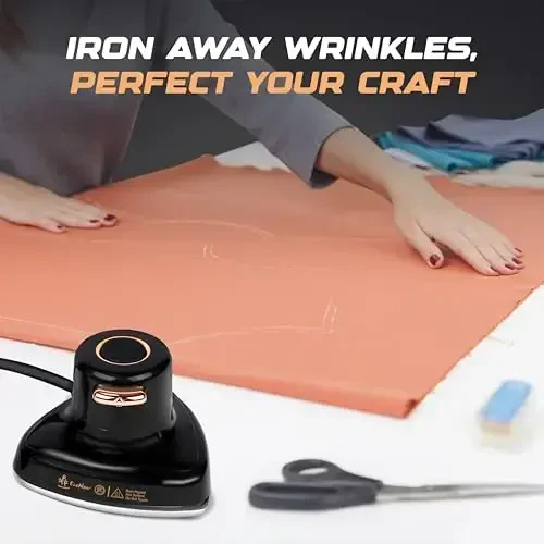 EcoNour Travel Steamer for Clothes Portable Mini Iron | Garment Steamer & Clothing Steamer | Small Iron Portable Steamer for clothes | Travel size iron With Steam | Travel handheld steamer | Black - 4