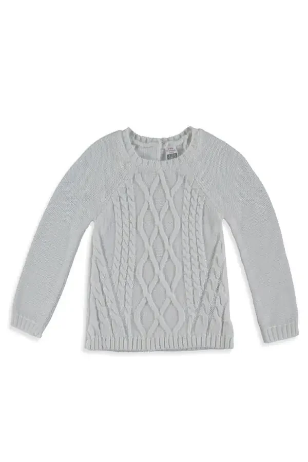 Ecru Baby Girl Sweater 7K0035Z1 - 1