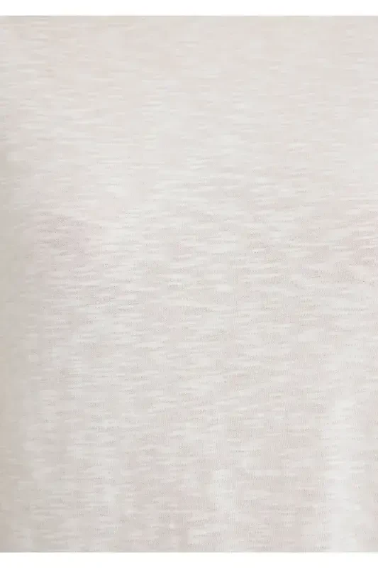 Ecru Basic T-Shirt Regular Fit / Normal Cut 16130 - 8