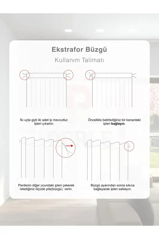 Ecru Color Linen Look Plain Tulle Curtain No Ironing-ECRU - 4