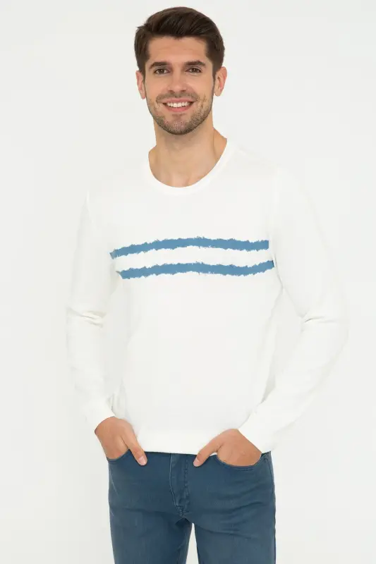 Ecru Erkek Kazak G021SZ0TK.000.1277824-VR019 - 1