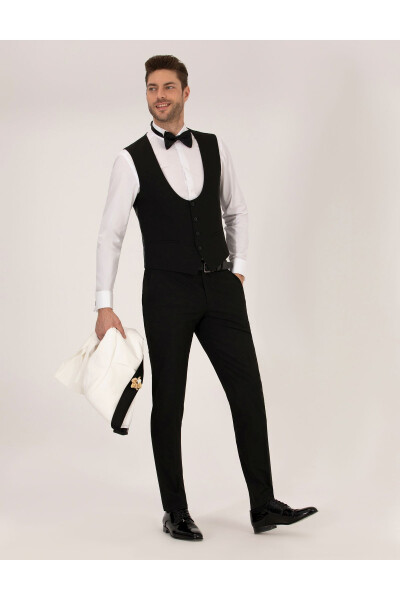 Ecru Ex. Slim Fit Tuxedo Suit 50267027-VR019 - 17