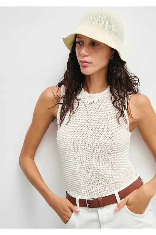 Ecru Knit Fitted / Body-fitting Cut 1710781-70 - 2