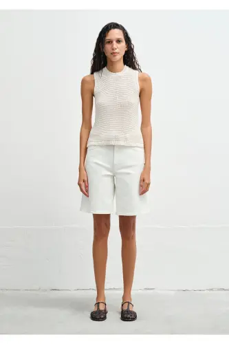 Ecru Knit Fitted / Body-fitting Cut 1710781-70 - 3