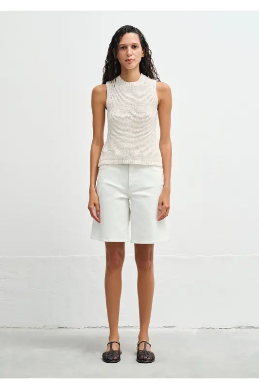Ecru Knit Fitted / Body-fitting Cut 1710781-70 - 3