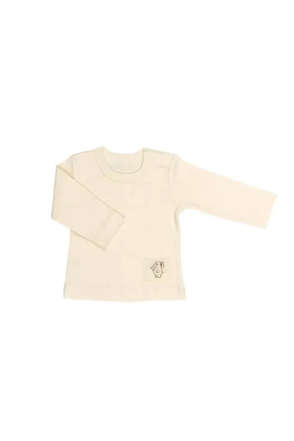 Ecru Long Sleeve T-shirt - 5