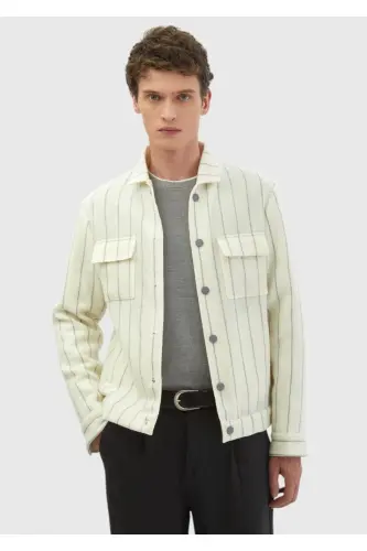 Ecru Shirt Jacket - 1