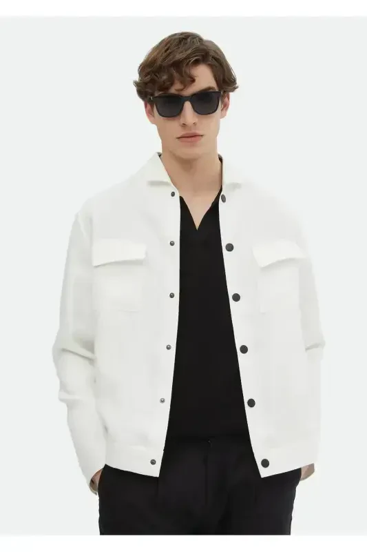 Ecru Shirt Jacket - RAMSEY