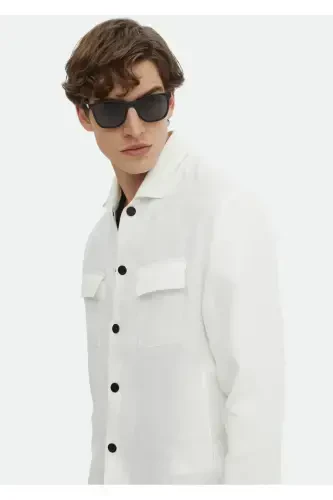 Ecru Shirt Jacket - 4