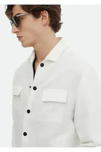 Ecru Shirt Jacket - 5