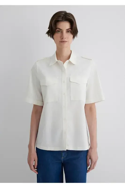 Ecru Shirt Loose Fit 1211266-70 - 3