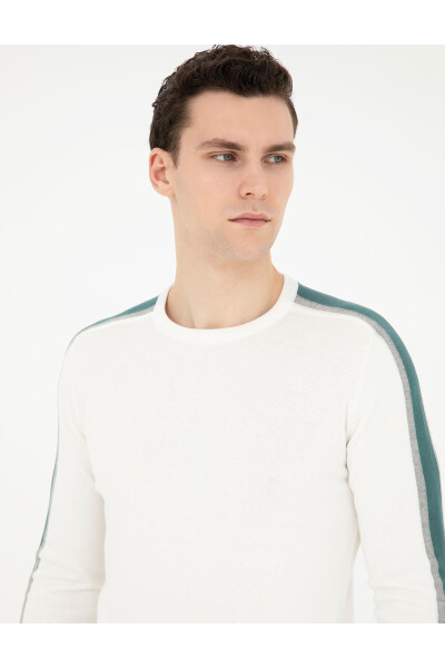 Ecru Slim Fit Sweater - 23