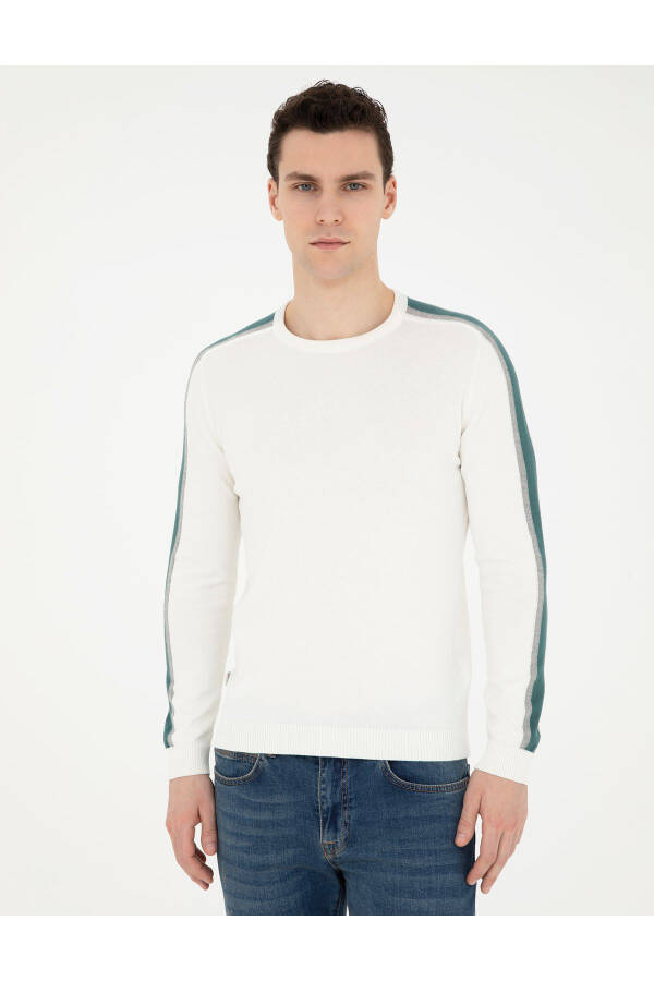 Ecru Slim Fit Sweater - 17