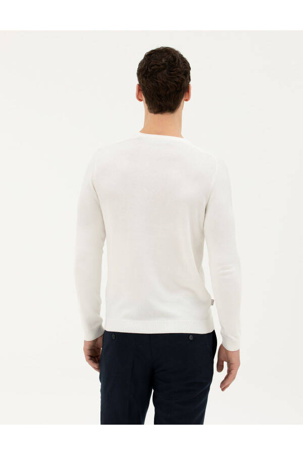 Ecru Slim Fit Sweater (50281779-VR019) - 12