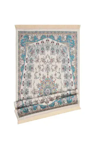 Ecru Velvet Carpet Rug - 4