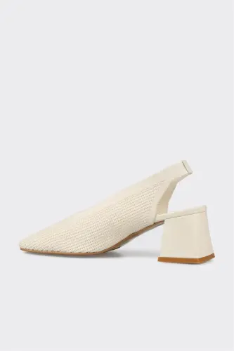 Ecru Women's High Heels - 3