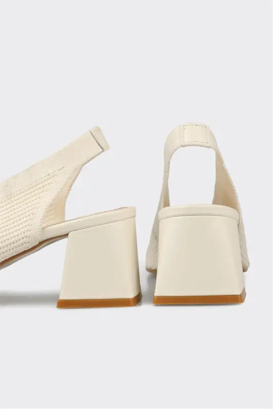 Ecru Women's High Heels - 4