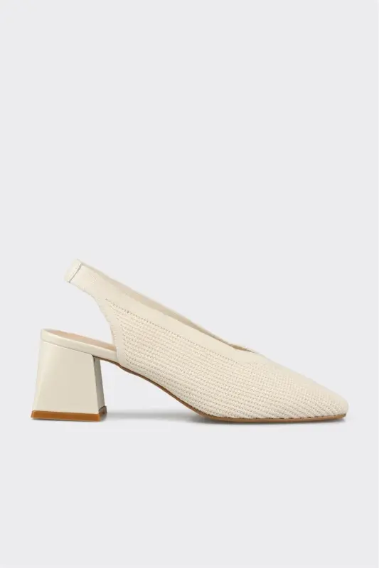 Ecru Women's High Heels - 1
