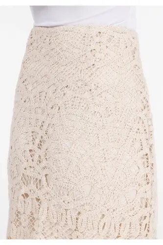 Ecru women's skirt - 6