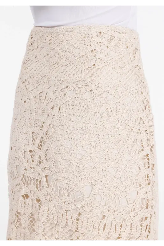Ecru women's skirt - 6