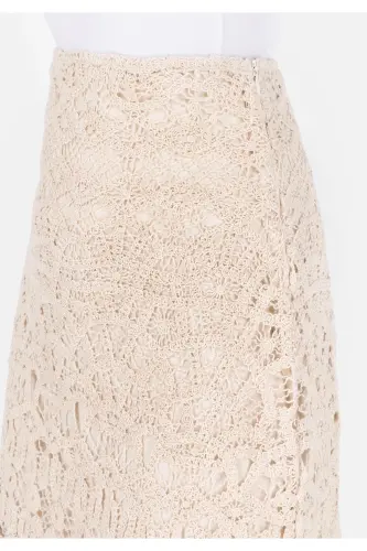 Ecru women's skirt - 5