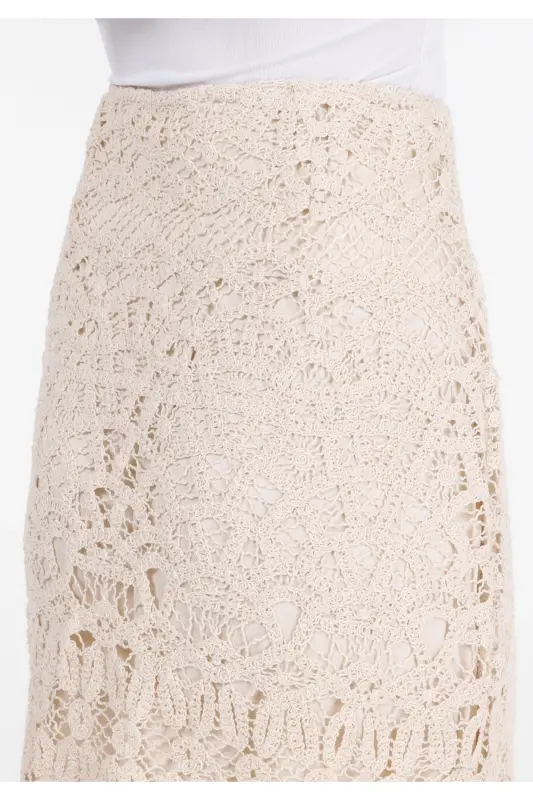 Ecru women's skirt - 6