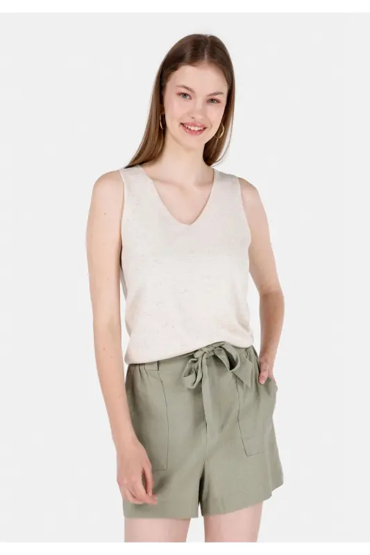 Ecru women's sweater - 1