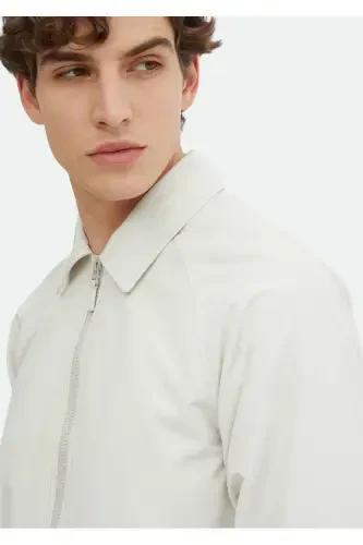 Ecru Woven Jacket - 4