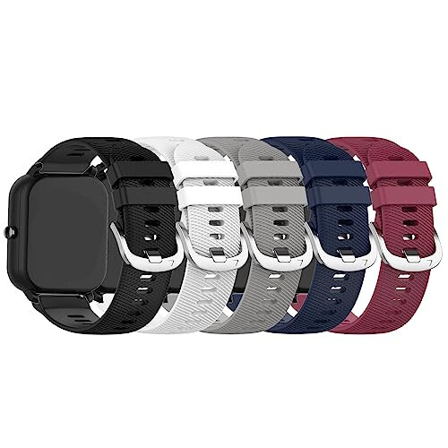 ECSEM Bands Compatible for AviiHoug H23 Band Soft Silicone Waterproof Adjustable Sport Watch Strap Replacement Wristbands for AviiHoug H23 Smartwatch for Men Women - 1