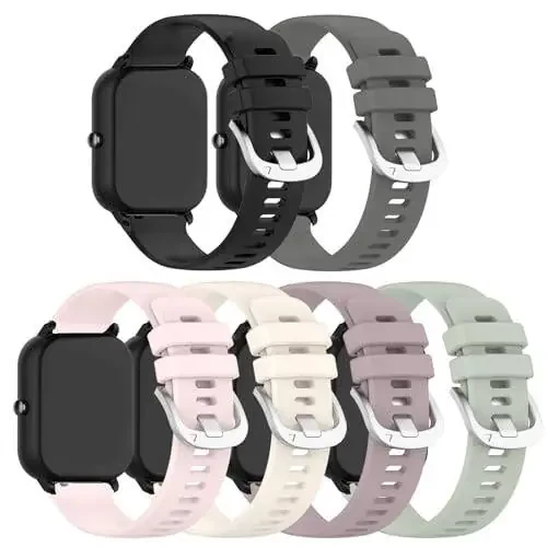 ECSEM Straps Compatible for AKUMAKA G39 Bands, Soft Silicone Sport Waterproof Quick Release Wristbands for AKUMAKA G39 Smartwatch Accessories, Soft and Durable - 1