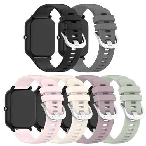 ECSEM Straps Compatible for AKUMAKA G39 Bands, Soft Silicone Sport Waterproof Quick Release Wristbands for AKUMAKA G39 Smartwatch Accessories, Soft and Durable - 1