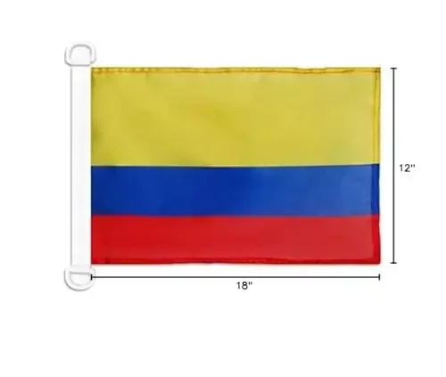 Ecuador Civil Ensign NAUTICAL Flag 18'' x 12'' - Ecuadorian merchant flags 30 x 45 cm. - Banner 12x18 in for boat - AZ FLAG - 5