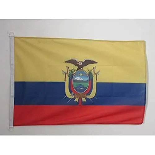 Ecuador NAUTICAL Flag 18'' x 12'' - Ecuadorian flags 30 x 45 cm. - Banner 12x18 in for boat - AZ FLAG 