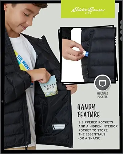 Eddie Bauer болалар курткалари - CirrusLite ҳавога чидамли пахта курткалари болалар учун - изоляцияланган тикилган пуфакли куртка (3-20) - 4