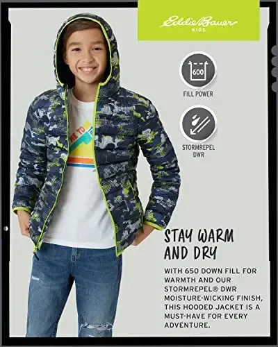 Eddie Bauer Boys' Jacket - CirrusLite Weather Resistant Down Coat for Boys - Insulated Quilted Bubble Puffer (3-20) - 5