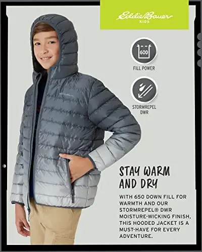 Eddie Bauer Boys' Jacket - CirrusLite Weather Resistant Down Coat for Boys - Insulated Quilted Bubble Puffer (3-20) - 5