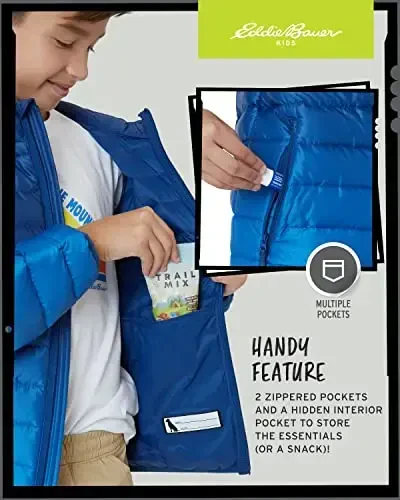 Eddie Bauer Boys' Jacket - CirrusLite Weather Resistant Down Coat for Boys - Insulated Quilted Bubble Puffer (3-20) - 4