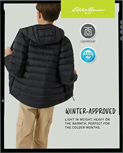 Eddie Bauer Boys' Jacket - CirrusLite Weather Resistant Down Coat for Boys - Insulated Quilted Bubble Puffer (3-20) - 6