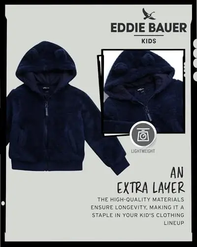 Eddie Bauer Toddler Zip Up Hoodie - Kids' Ultra Soft Sherpa Fleece Hoodie Sweatshirt for Toddler Boys and Girls (2T-4T) - 3